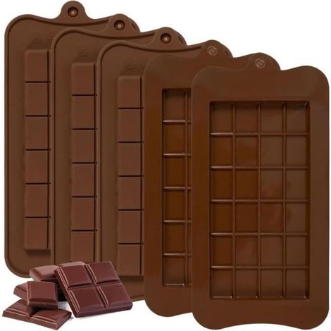 Moule à Chocolat - Noname - 5 Pièces - Silicone de Qualité Alimentaire - Antiadhésif - Flexible (1/4)