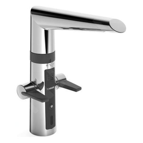 Hansa Fit - Mitigeur électronique d’évier Hybrid, noir/ chrome 65232213 (1/3)