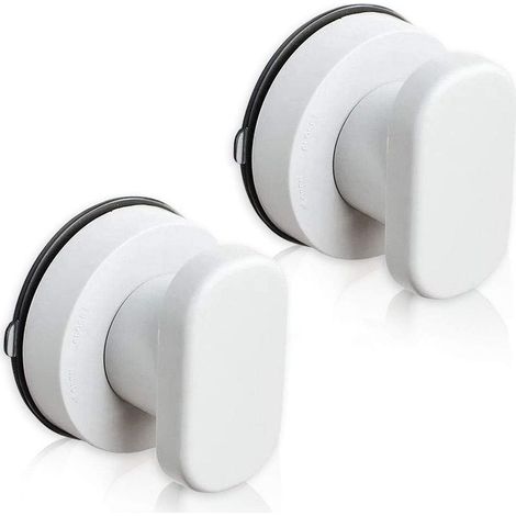 Poignée de Porte à Ventouse 2PCS Ventouse Poignées Tiroir Armoire Réfrigérateur Porte Verre Portable Mobilité Poignée Poignées avec Forte Ventouse pour Salle De Bains(Blanche) (1/5)