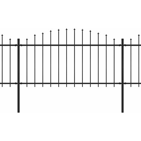 Maison Exclusive - Gartenzaun mit Speerspitze Stahl 359 x 150 cm