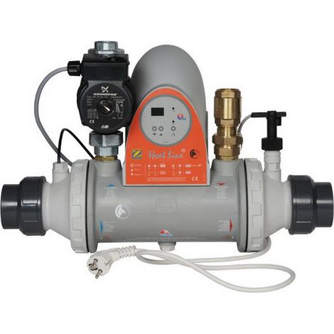 Zodiac – Echangeur de chaleur multitubulaire 40kW – Titane – Pour bassin jusqu'à 120m³ – Thermostat électronique digital – Installation facile (1/4)