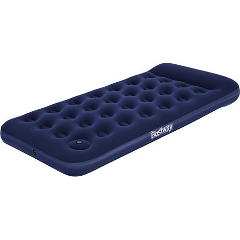 TrAdE Shop Traesio - Materassino Gonfiabile Singolo Floccato Con Pompa A Pedale Integrata 188x99x28 Cm 67224 - (1/5)