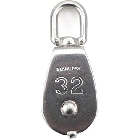 Poulie simple M32 en acier inoxydable 304 Argenté (1/5)
