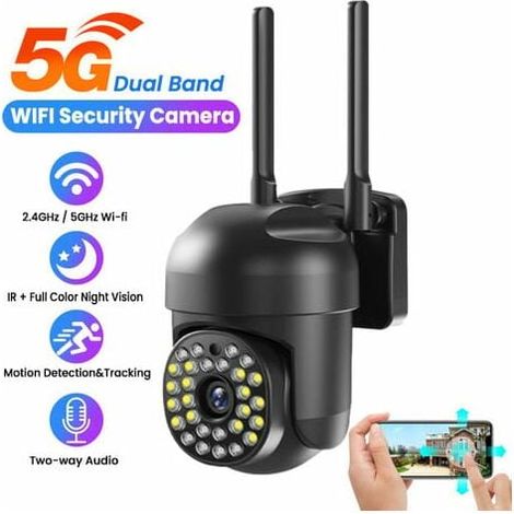 Caméra De Surveillance Extérieure - 2 MP - WiFi 2,4 GHz Et 5 GHz - Vision Nocturne Couleur Et Infrarouge - PTZ Avec Suivi Automatique IA - 360° - 0,4 kg (1/5)