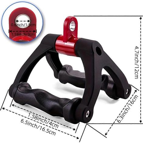 La poignée ergonomique en forme de V pour appareils filaires – avec une conception en double D et fabriquée à partir de matériaux de haute qualité – est idéale pour l'entraînement en résistance et en (1/5)