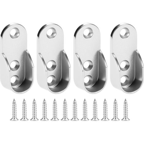 4PCS Support Tringle Penderie en Alliage de Zinc, 30x15 mm, Finition Brillante (1/5)