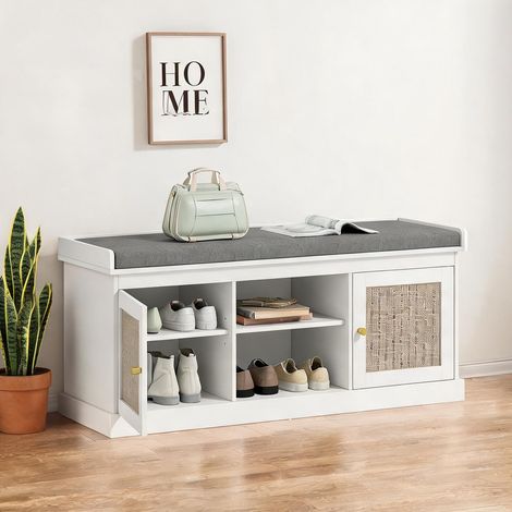 Console blanco en mDF Poliéster 105 x 35 x 47 cm (1/5)