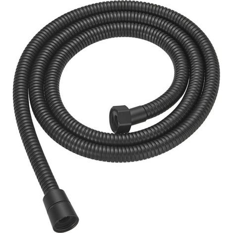 KLVGTIFS PU - Flexible de douche à main noir avec support en acier inoxydable (1/5)