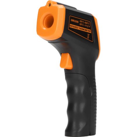 Pistolet thermomètre infrarouge sans contact numérique à main boîtier ABS industriel orange (1/5)