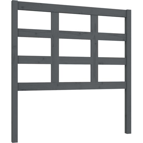 Maison Exclusive - Testiera per Letto Grigia 95,5x4x100 cm Legno Massello di Pino