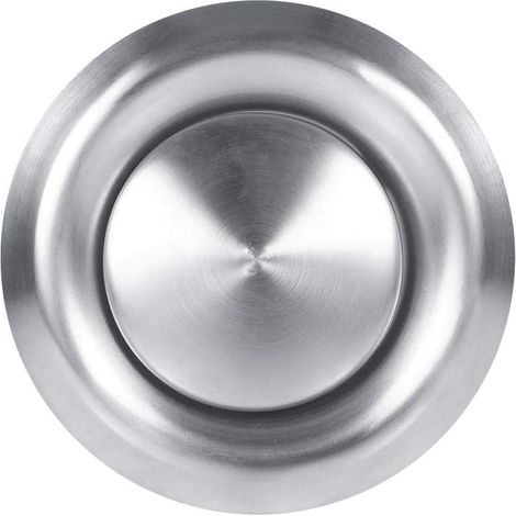 125mm Sortie d'air Adjustable Ronde Murale Argentée Ventilation du plafond réglable en Acier Inoxydable conduit de ventilation ronde