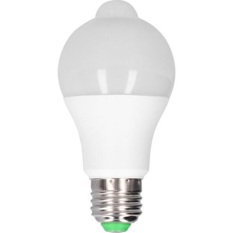Lampadina LED E27 con sensore di movimento PIR, ideale per corridoio, camera da letto, scale, ingresso, 85-265 V, luce bianca calda. (1/5)