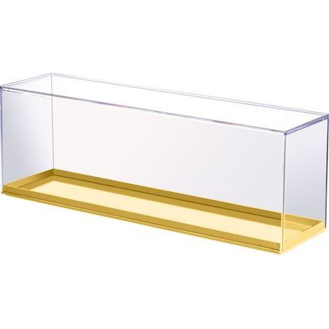 Vitrine à jouets en plastique transparent, empilable, montage facile, jaune, idéale pour les garçons et les filles. (1/5)
