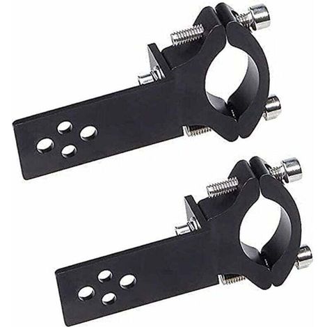 Lot de 2 colliers de serrage pour tube de fourche de moto - Installation horizontale/verticale - Montage de barre lumineuse LED - 22 mm-36 mm