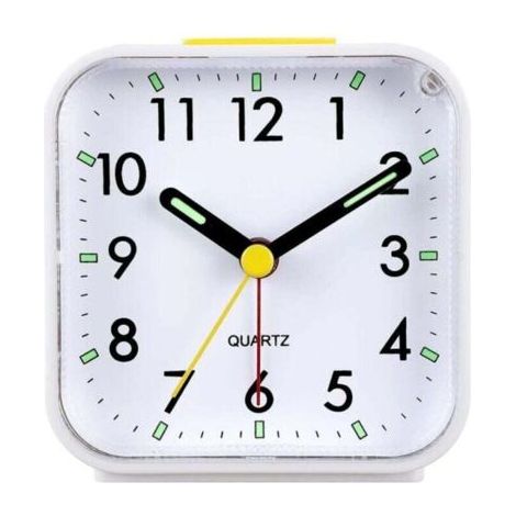 Réveil silencieux sans tic-tac, réveil doux pour un réveil en douceur, sonnerie bip-bip, volume progressif, fonction de répétition de l’alarme et veilleuse alimentée par piles, réglage facile, couleur