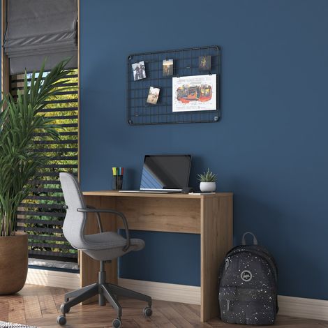 Scrivania Urio, un Ripiano, Sfumatura Colore Ripiano Rovere, Materiale Piano in Legno Nobilitato, 90x40x73h cm Marrone Rovere (1/5)
