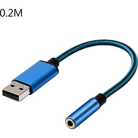 Câble audio USB vers auxiliaire 3,5 mm pour adaptateur jack pour écouteurs Apple (1/5)