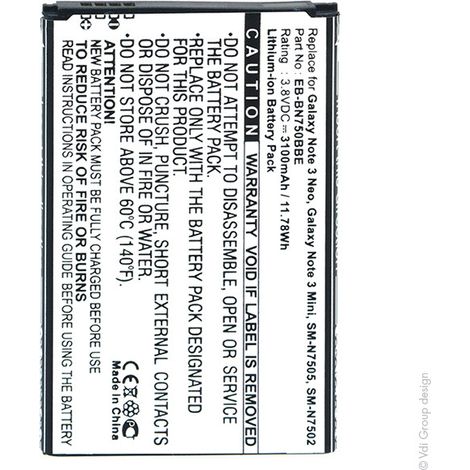 NX - Batterie téléphone, smartphone, GSM pour Samsung 3.8V 3100mAh - EB-BN750BBCEB-BN75