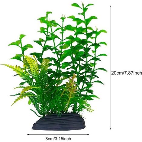 Plantes artificielles de décoration d'aquarium,plantes sous-marines en plastique,aménagement paysager d'herbe d'eau aquatique-31