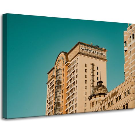 Leinwandgemälde Architektur Hotel 90x60 cm