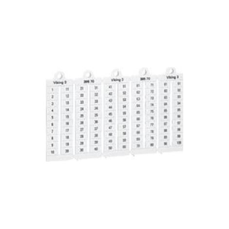 Legrand 039516 – Viking 3-Kreuzungsblock-Markierungsplatte – horizontale Ausrichtung – Teilung 6 – Nummern 11 bis 20