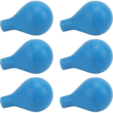 Lot de 10 poires à succion en caoutchouc bleu pour tubes gradués, compte-gouttes et pipettes de laboratoire (1/5)