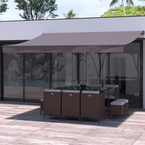 Tenda da sole manuale grigio tortora 4 x 3 m ADRO