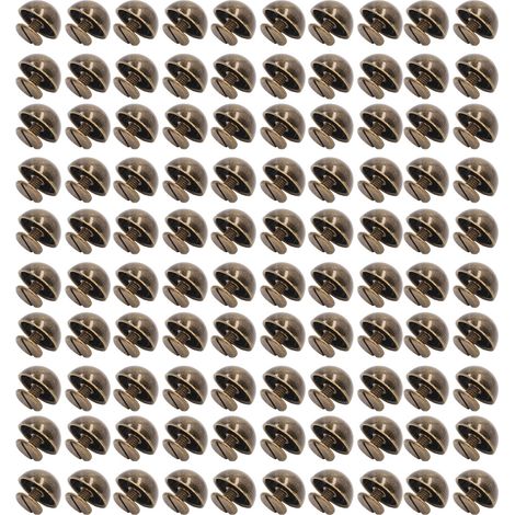 Rivets Champignon 10mm en Alliage Bronze pour Accessoires Vêtements Punk et Cuir (1/5)