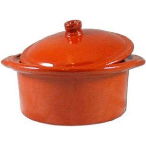 VALDEARCOS cazuela &43 tapa barro 3,5 l 27x11 cm , Cazuela con tapa barro 3,5 litros 27 x 11 cmAuténtica terracota españolaApto para lavavajillas, microondas, horno, placa y