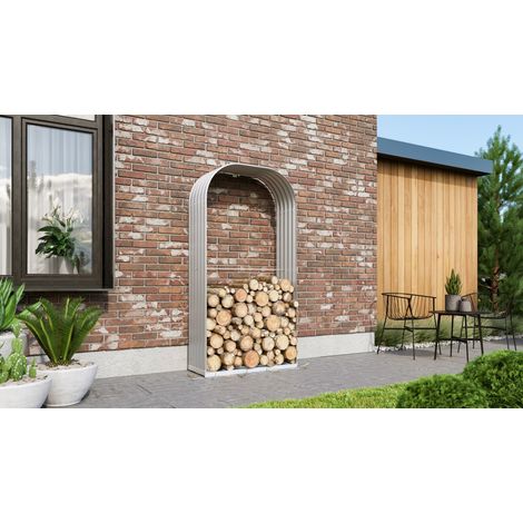 Vitavia Kaminholzregal "Lignum 401", aluminium blank, 40 x 99 x 200 cm (hoch)