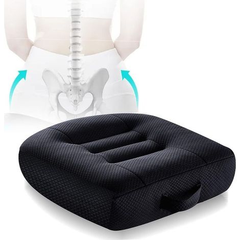 Coussin pour siège auto portable, ergonomique, avec poignée, pour voiture, bureau, maison (1/5)