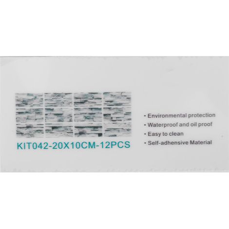 Dekorative PVC-Aufkleber, 12 Stück, wasserfest, Kit042, Klebstoffe für Bad und Küche (1/5)