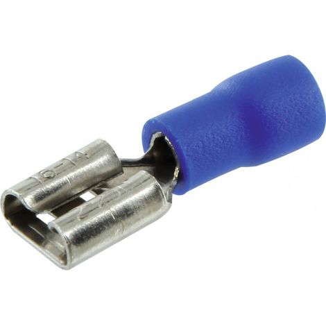 Clip Femmina Pre-Isolato Blu 6,35 10