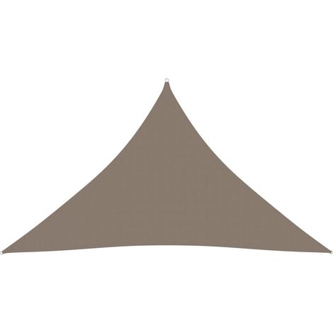 Vela parasol triangular de tela Oxford 25 x 25 x 35 m color topo 020009801