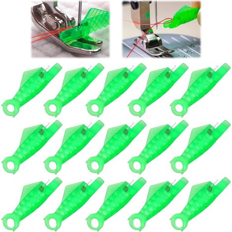 15 Pcs Enfile Aiguille, Enfile Aiguille Machine à Coudre, Enfile-Aiguilles pour Couture, Fish Mouth Sewing Machine Needle Threaders, Diy Enfile-Fil pour Coudre à Main & Quilting Craft
