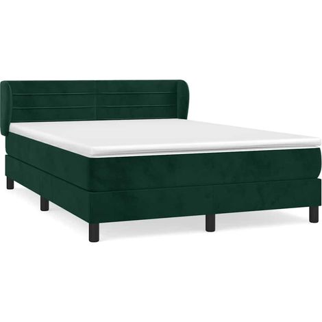 Maison Exclusive - Cama box spring con colchón terciopelo verde o (1/5)