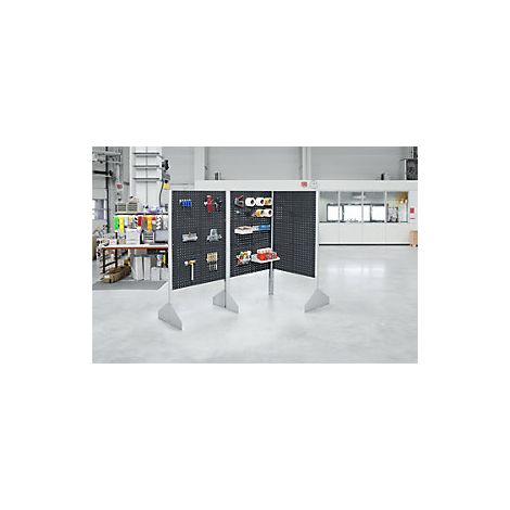 Tabique con placas perforadas altura 1845 mm módulo básico (1/2)