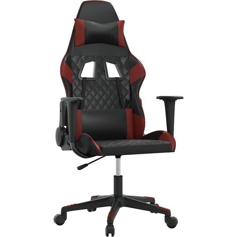 Maison Exclusive - Sedia Gaming Nero e Rosso Vino in Similpelle (1/5)