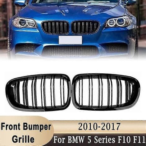 Frontstoßstangengrill für BMW 5er F10 F11 F18 520 523 525 520d 530d 540i 2010-2017 Frontniere Renngrill 51137261356--