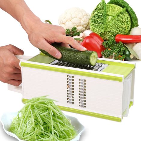 Multifunktions Reibe mit Behälter Obst und Gemüsehobel Box (1/5)