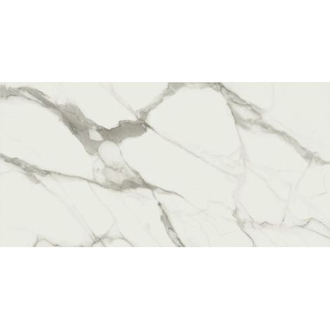 Carrelage effet marbre blanc 60x120 cm – Surface facile à entretenir – Pour espaces intérieurs – Élégance raffinée