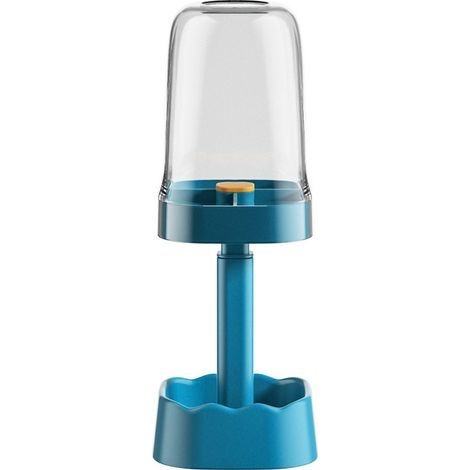 Zahnpastahalter für Zahnbürsten mit dekorativem 3-Fächer-Zahnorganizer (blau) (1/5)
