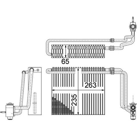 Évaporateur climatisation MAHLE AE 107 000P MERCEDES-BENZ 0028303458