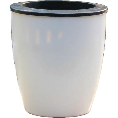 Pot de Fleurs Rond Autonome avec Panier et Corde en Coton, Pot M7 en Résine PP, Autonome, Durable, Usage Intérieur/Extérieur (1/5)