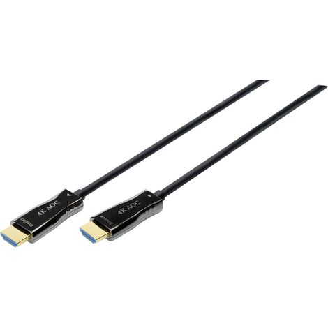Digitus AK-330125-200-S Cavo HDMI AOC Ibrido 20 m Nero (1/5)