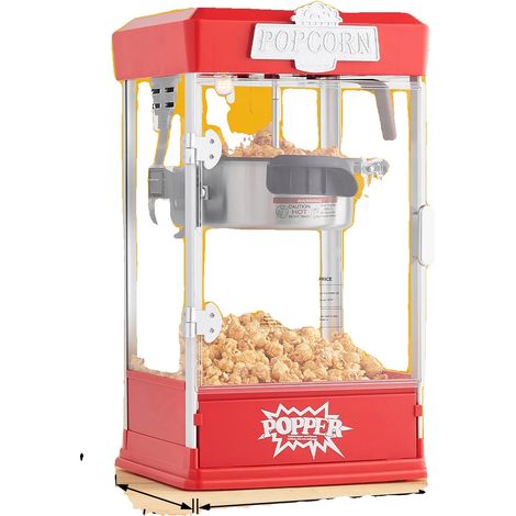 Popcornmaschine, 118 ml Fassungsvermögen, kompaktes Tischgerät, 118 ml Rot (1/2)