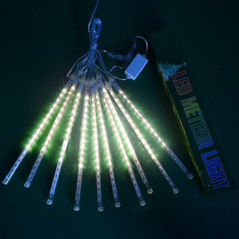 Guirlande lumineuse de Noël 30 cm, LED effet pluie et neige, pour décorations de Noël extérieures et de jardin, en promotion (1/5)