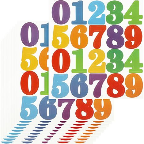 200 pièces Numéros de boîte aux lettres 2 pouces Multicolore (1/5)