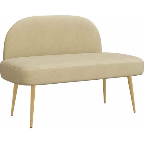 Banco tapizado con respaldo Verde grisáceo 110 x 60 x 76 cm vidaXL (1/5)