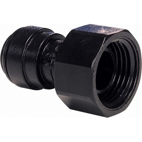 Raccord John Guest femelle 20 x 27 ( 3/8" ), pour tuyau 12 mm, acétal noir (1/2)